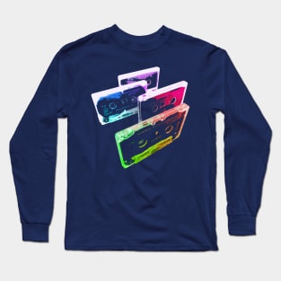 Digital Rainbow Cassette Tapes Long Sleeve T-Shirt